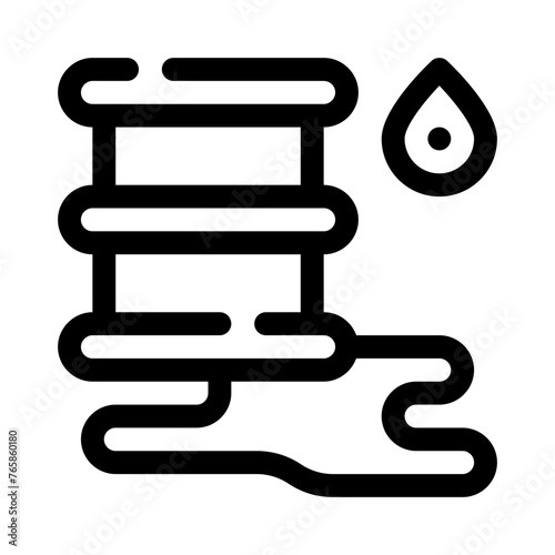 oil spill line icon