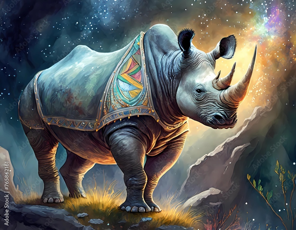 Obraz premium rhino, rhinoceros, animal, spirit, shamanism, personal, companion, animal form, loyal, personal companion, loyal companion,
