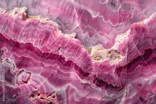 Vivid pink marble with intricate white veining, a vibrant and polished stone surface.