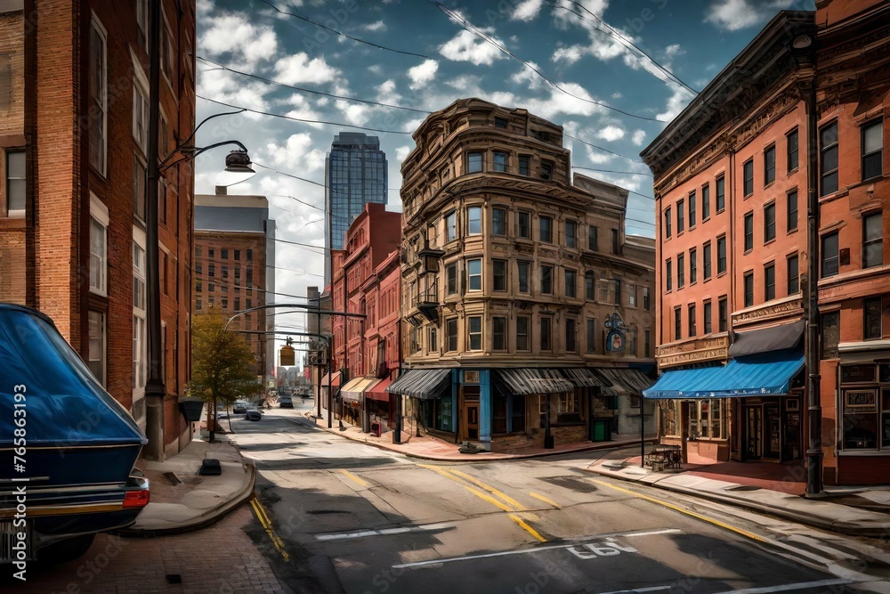 Fototapeta premium street in the town