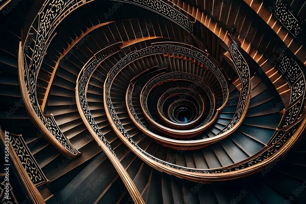 Fototapeta premium abstract spiral staircase