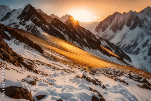 sunrise in the mountains