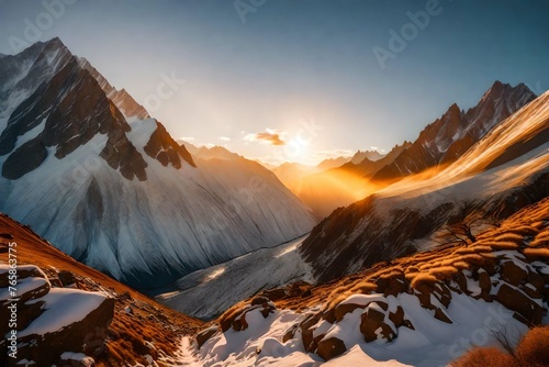 sunrise in the mountains