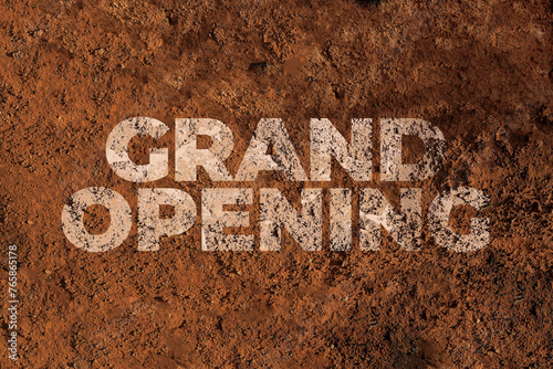 Grand Opening. Grand Opening typography font.