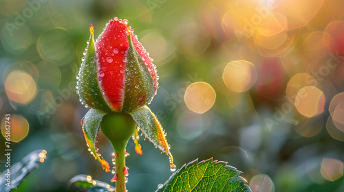 Closeup of beautiful rose bud
