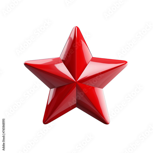 A red star on a transparent background