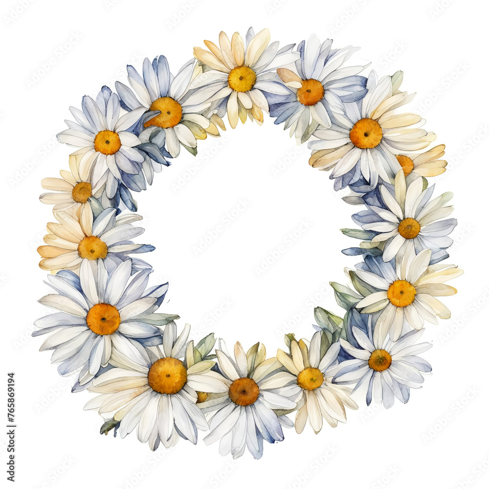 a wreath of beautiful wildflowers, summer, illustration. artificial intelligence generator, AI, neural network image. background for the design. a wreath of beautiful wildflowers, summer, illustration. artificial intelligence generator, AI, neural network image. background for the design.