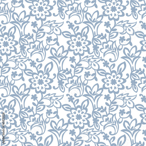 seamless floral pattern Jacobean floral design repeat vector file bock floral print 