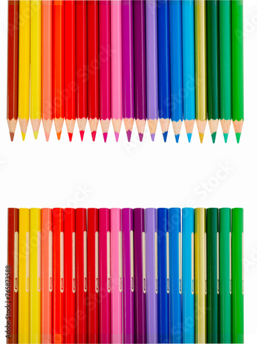 Colorful frame from pencils