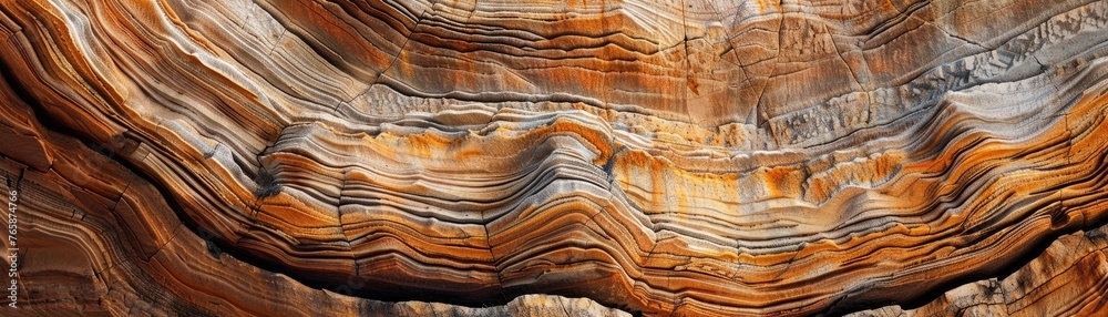 The mesmerizing patterns of a geological formation revealing the earths history