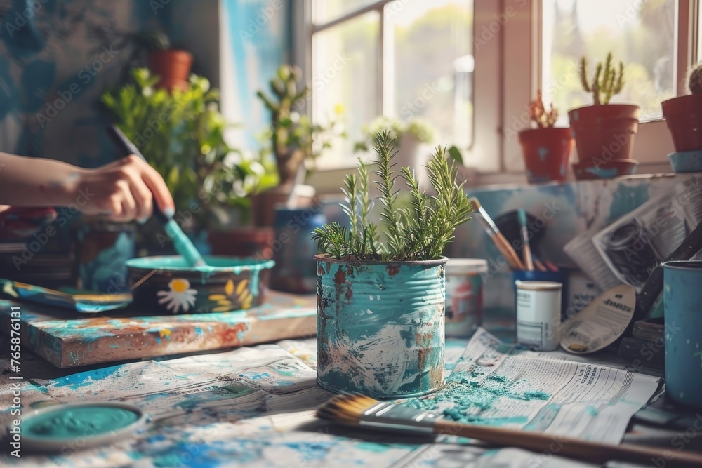Potted Plant on Table Potted Plant on Table