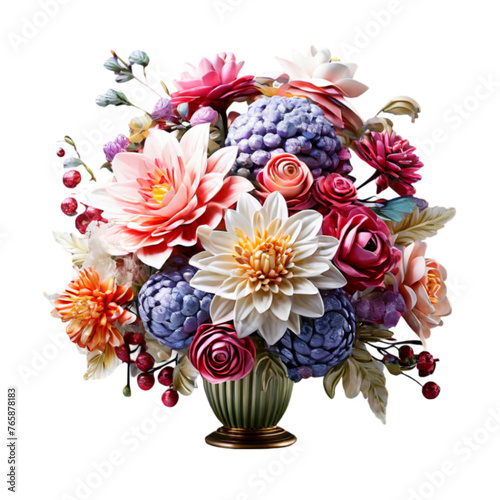 bouquet in a vase decoration planted in a ceramic pot image	

