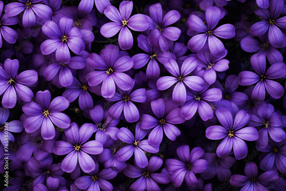purple flowers, top view, background сreated with Generative Ai purple flowers, top view, background сreated with Generative Ai