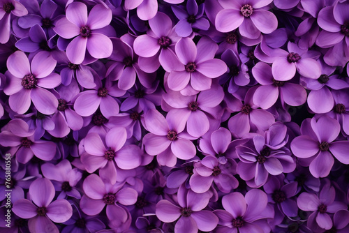 purple flowers, top view, background сreated with Generative Ai © Andrii Yablonskyi