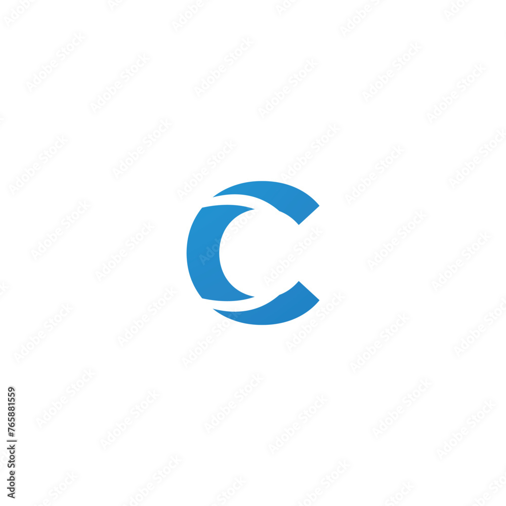 Vector logo initial C minimalist abstract design Vector logo initial C minimalist abstract design