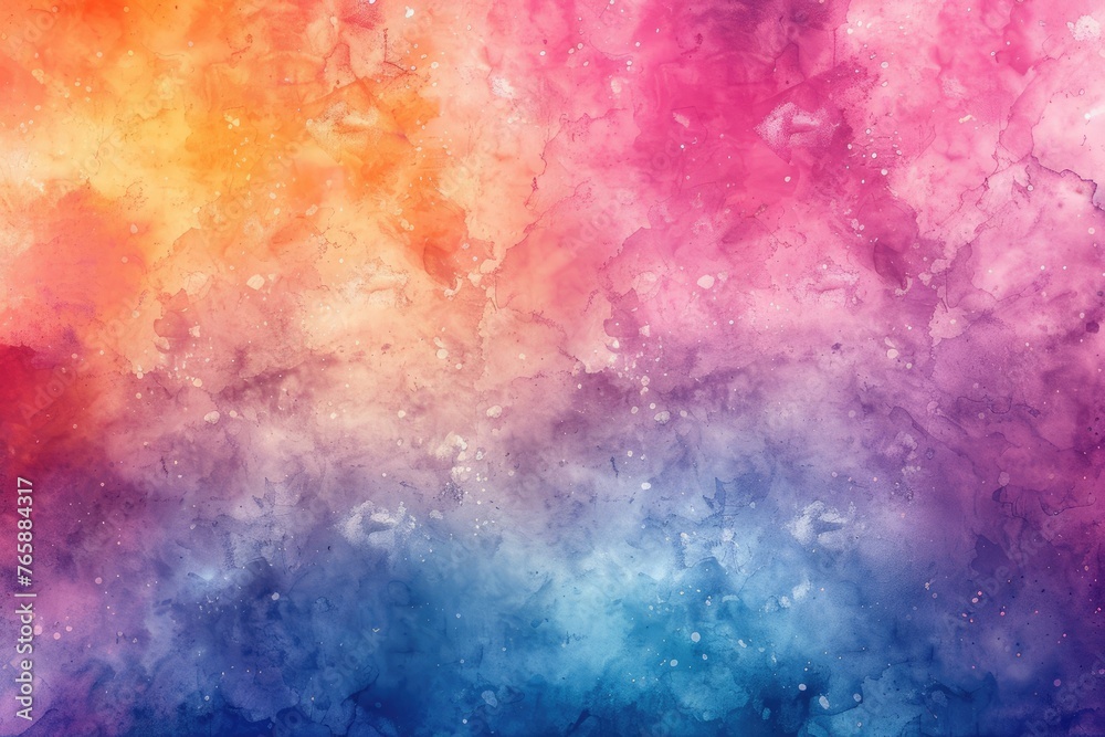  Colorful Orange Pink Borders on Watercolor Background