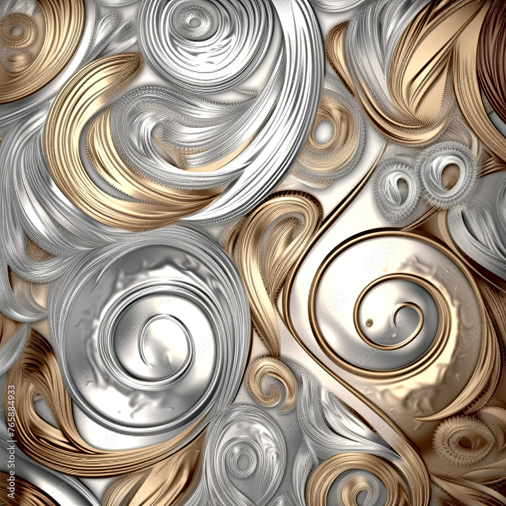 Beautiful Silver and Bronze Swirly Background Design Beautiful Silver and Bronze Swirly Background Design