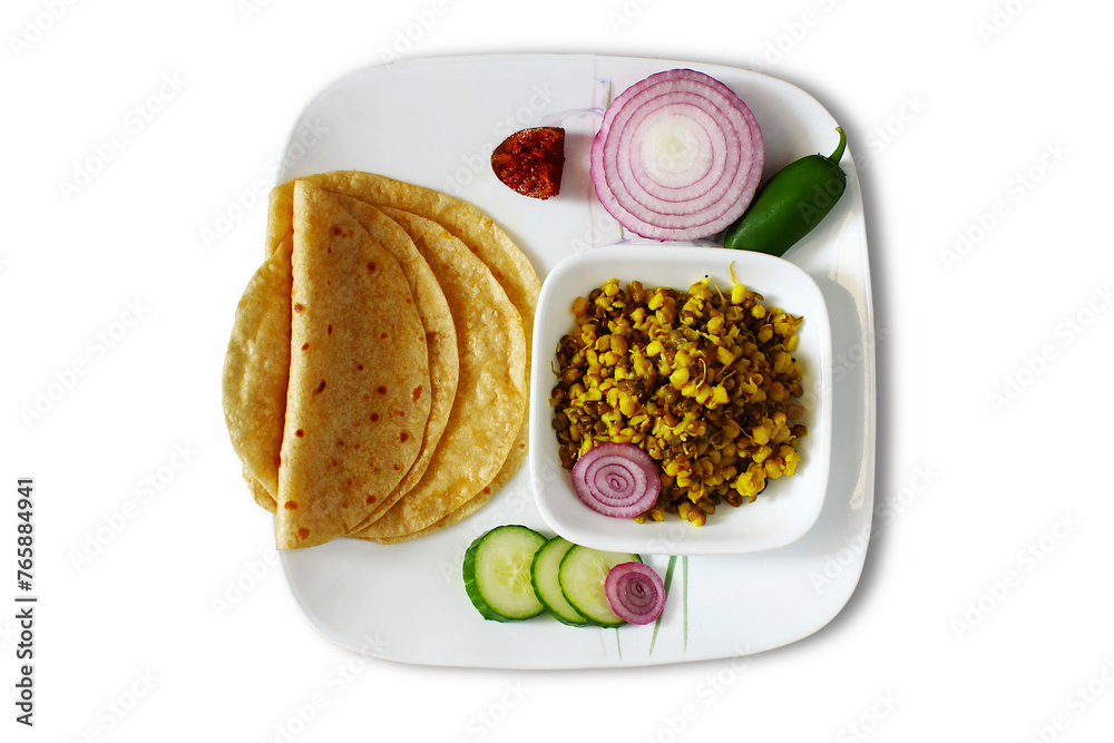 Indian Gujarati Traditional Food Dish Or Thali Of Chapati roti Or Indian Flat Bread With fillable-online-calorie-value-of-gujarati-food-fax-email-print-pdffiller
