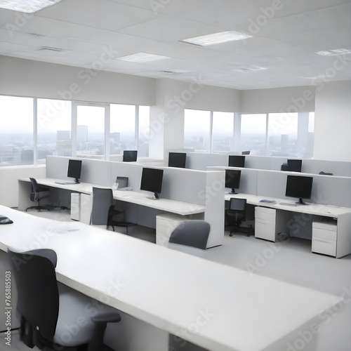 Empty Office Background - generative ai, üretken yapay zeka (ID: 765885503)