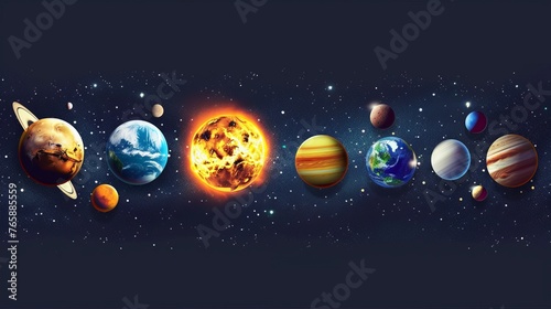 A stunning representation of our solar system  including the Sun  Mercury  Venus  Earth  Mars  Jupiter  Saturn  Uranus  Neptune  and Pluto