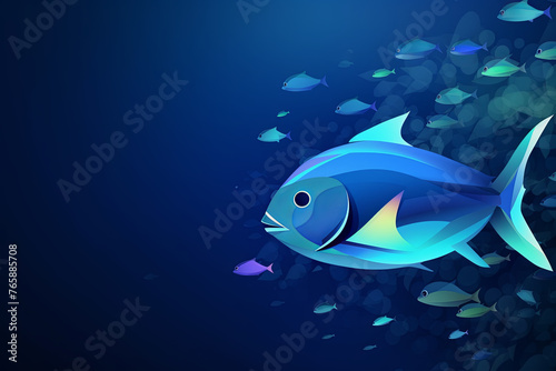 Beautiful Tuna Fish Background Design