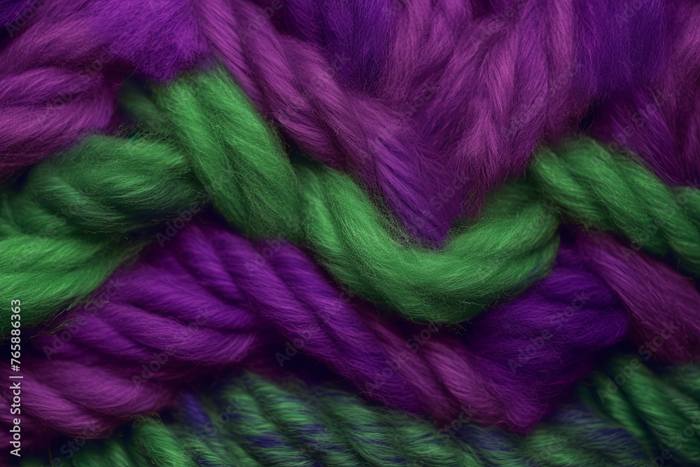 Purple and Green Woolly Background Design