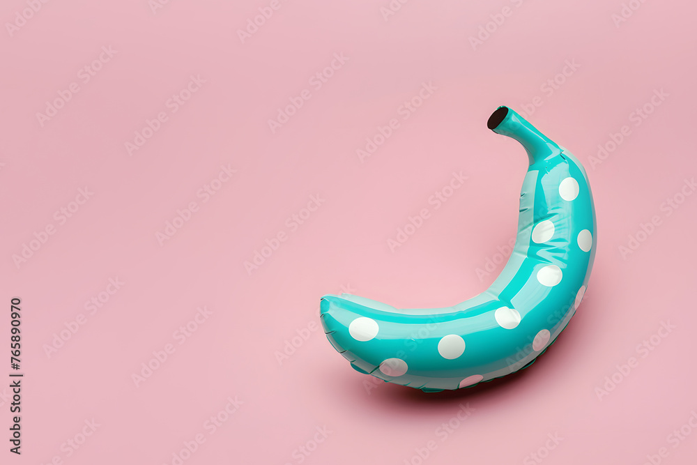 Inflatable toy, exotic fruit, blue banana with dots, summer fun, beach games, happy holidays Inflatable toy, exotic fruit, blue banana with dots, summer fun, beach games, happy holidays