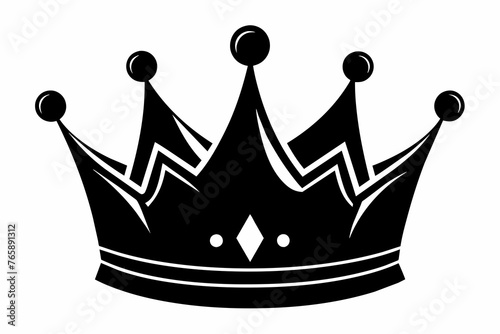 Crown silhouette black vector arts illustration