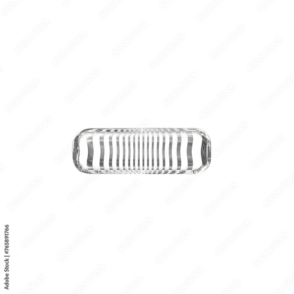 White symbol with silver vertical ultra-thin straps White symbol with silver vertical ultra-thin straps