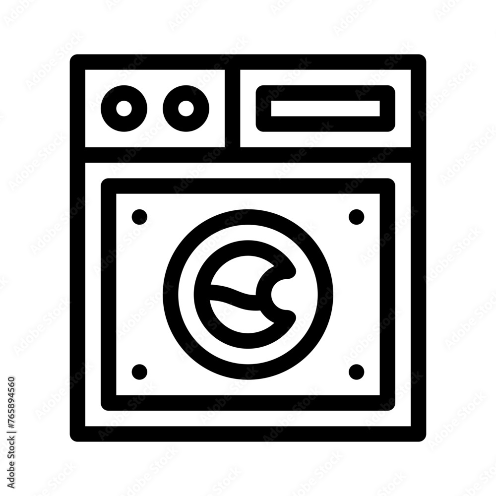 washing machine line icon washing machine line icon