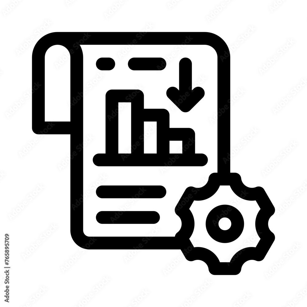 Fototapeta premium settings line icon