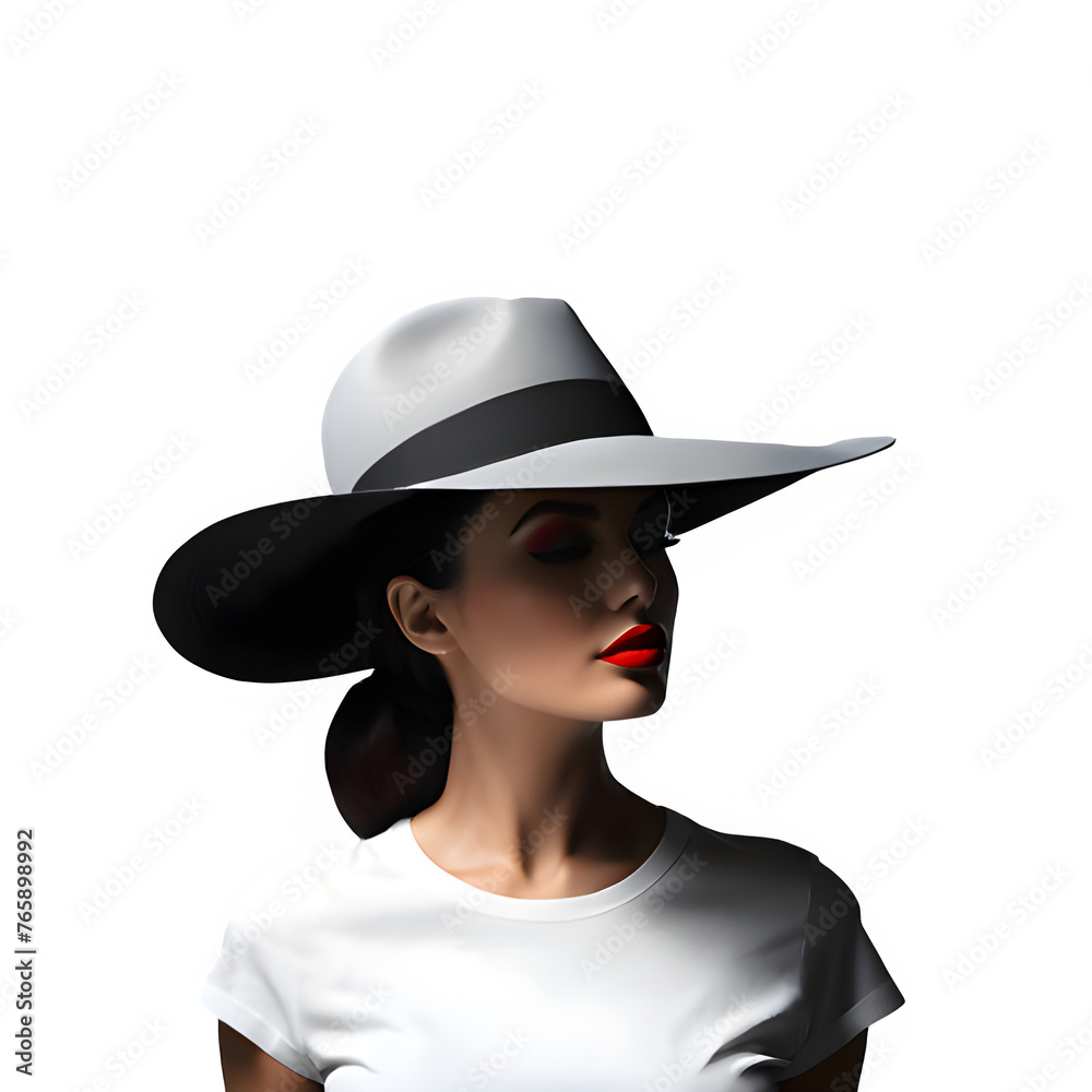 Woman wearing hat. Fashion studio portrait. Woman wearing hat. Fashion studio portrait.