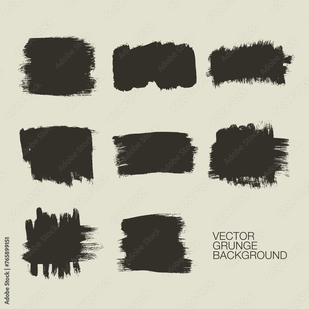 set of grunge black background, vector