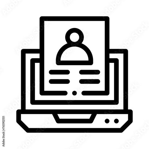 curriculum vitae line icon