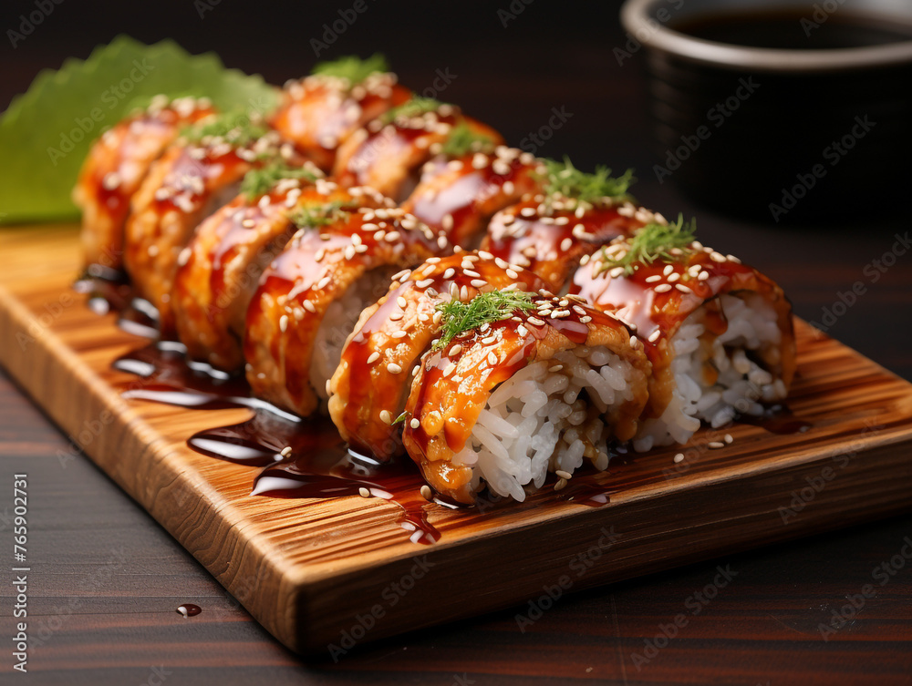 Eel Sushi sushi сreated with Generative Ai Eel Sushi sushi сreated with Generative Ai