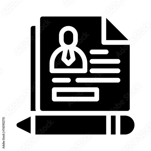 curriculum vitae glyph icon