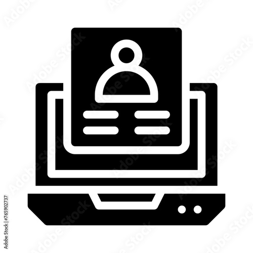 curriculum vitae glyph icon