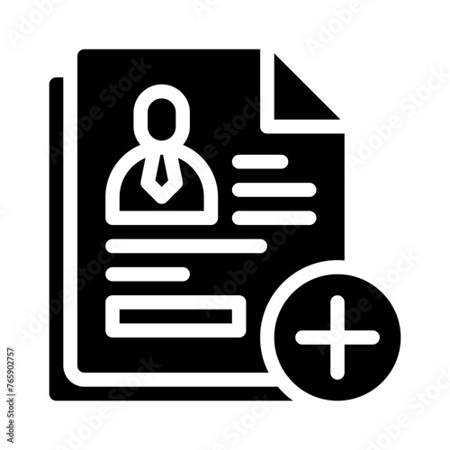 new employee glyph icon