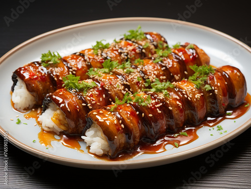 Eel Sushi sushi сreated with Generative Ai