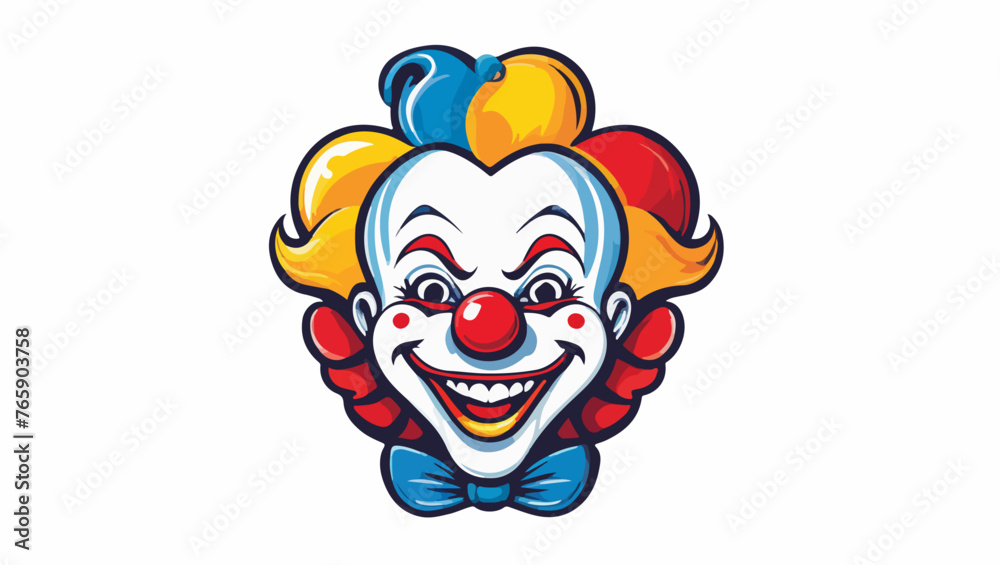 Cheerful Clown Makeup Vector