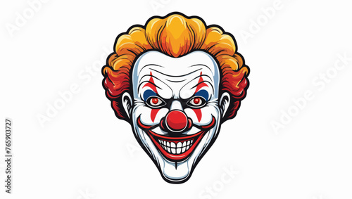 Clown Face Vector Illustration