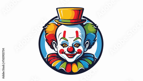 Colorful Clown Face Illustration