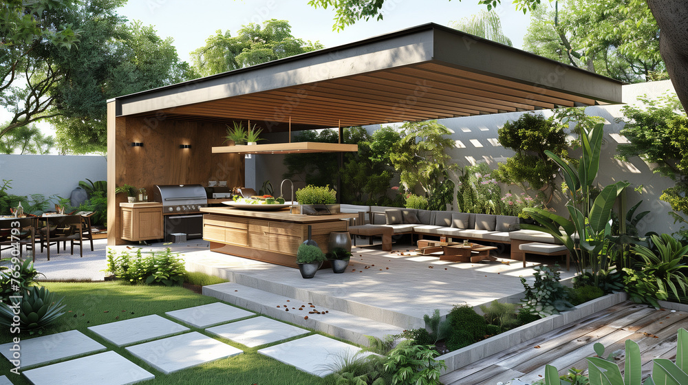 Serene Outdoor Culinary Space
