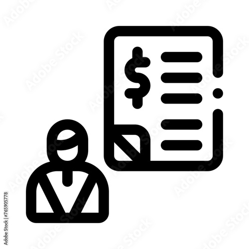 bookkeeper line icon