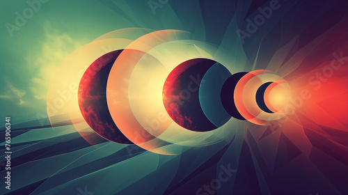 Total solar eclipse - graphic style