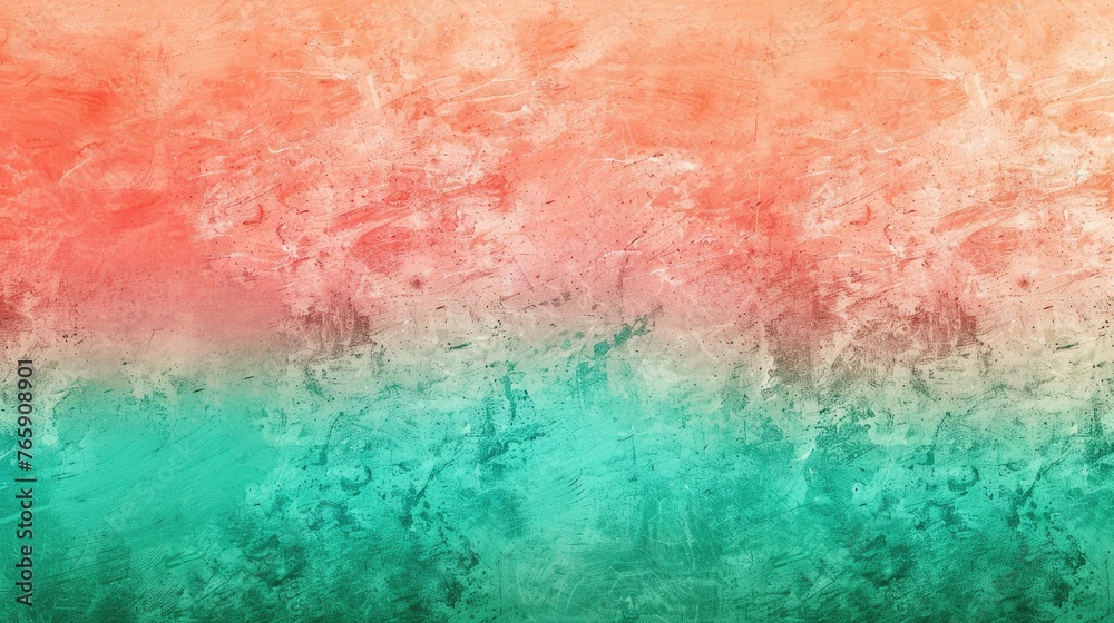 Fototapeta premium Orange Teal Green Pink Grainy Gradient Texture Effect