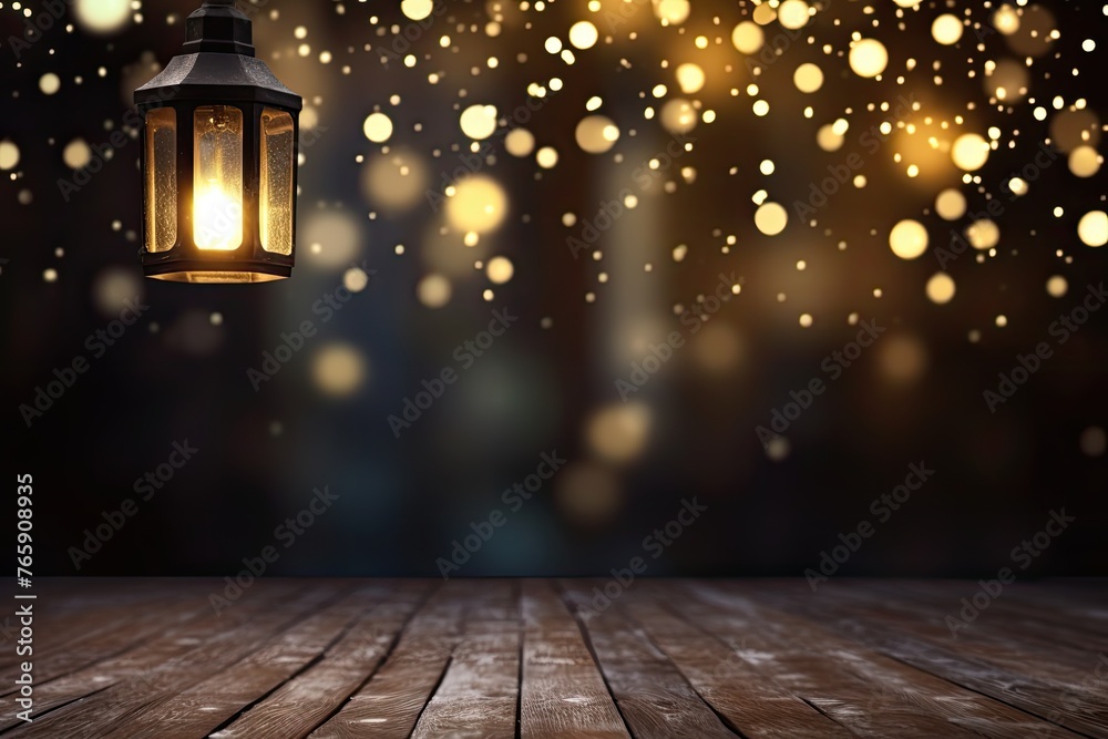 Christmas lights on a wooden background Christmas lights on a wooden background