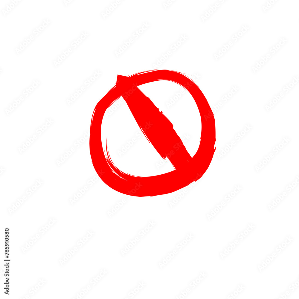 Hand Drawn Prohibition Sign Hand Drawn Prohibition Sign