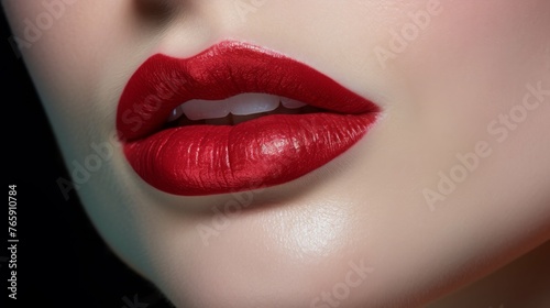 Woman With Red Lipstick