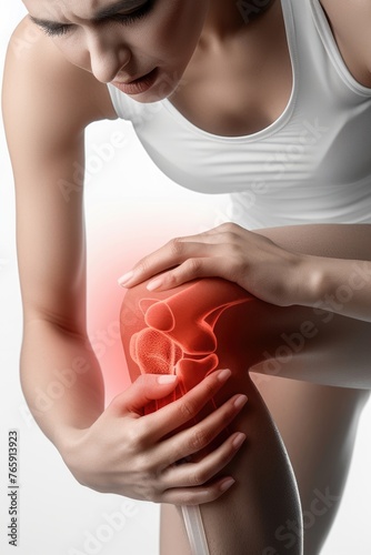 Wallpaper Mural Conceptual Image of Acute Knee Pain in Athlete Torontodigital.ca